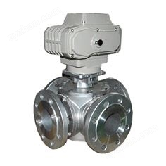 電動(dòng)四通球閥 雙L型換向閥